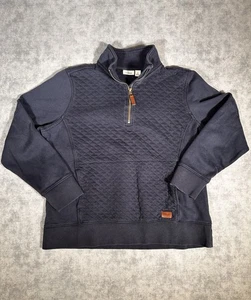 Sudadera L.L.Bean Mujer Talla L Mascota Azul Marino Algodón Forrada Acolchada Cuarto Cremallera - Imagen 1 de 6