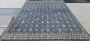 BLUE / GOLD 9'-0" x 12'-0" Hole in Rug, Reduced Price 1172780921 APN810M-9 - Picture 1 of 4