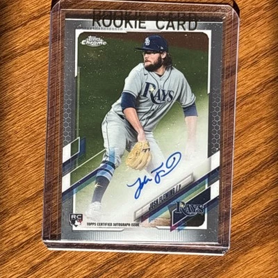 2021 Topps Chrome - Rookie Autographs Josh Fleming #RA-JF (AU, RC) - Image 1 of 2