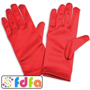 Bristol Novelty Childrens Red Gloves Short Book Day Fancy Dress Accessory New - Picture 1 of 3