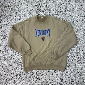 Vintage Kentucky Wildcats Lexington College NCAA  Sweatshirt Sz XL Beige - Picture 1 of 5