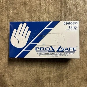 PRO-SAFE 5 mil Blue Lightly Powdered Nitrile Gloves, Box of 100 (Size Large) - Picture 1 of 2