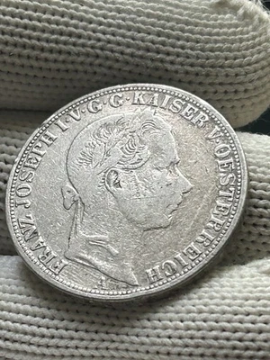 Moeda de prata 1860A Áustria Thaler. Franz Joseph I. - Imagem 1 de 3
