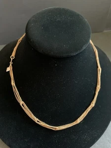 Vintage Sarah Coventry gold tone chain necklace, loops of chains 18" - 9" Drop - Picture 1 of 7