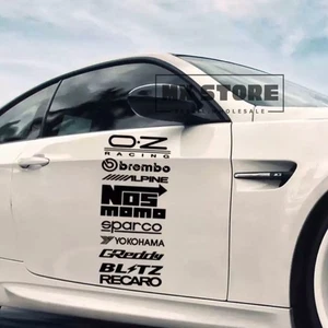 10Pcs Racing Door Decals Set Car gloss Sticker Kit Waterproof Decoration Vinyl S - Picture 1 of 7