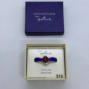 Connections From Hallmark Stainless Steel Lady Bug Bead Charm with Crystals NOS - Picture 1 of 8