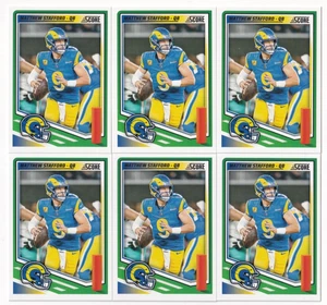 (6) LOTE DE TARJETAS BASE DE PUNTUACIÓN Matthew Stafford 2025 #196 Los Angeles Rams - Imagen 1 de 1