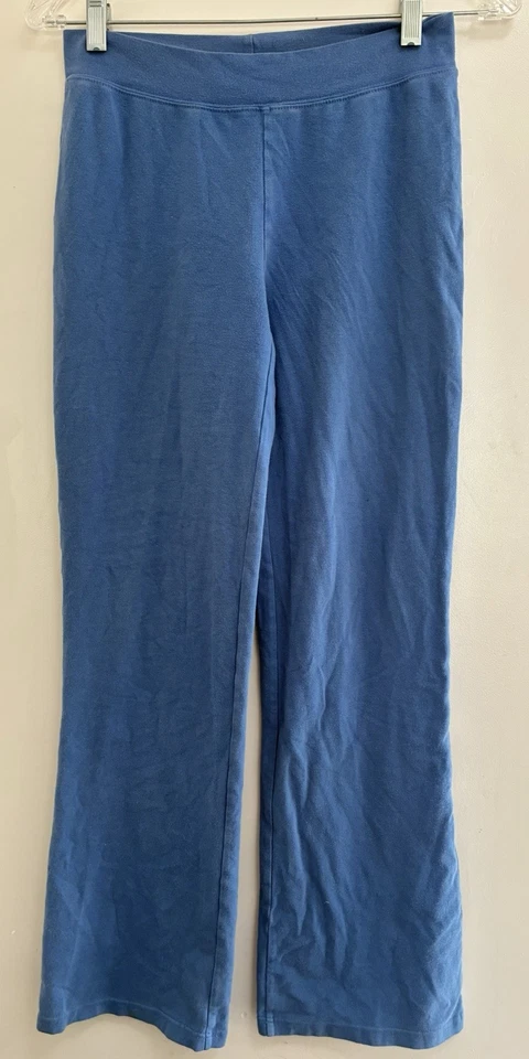 Pantalones para mujer Moda International azul liso algodón suave cintura elástica S Foto 1 de 3