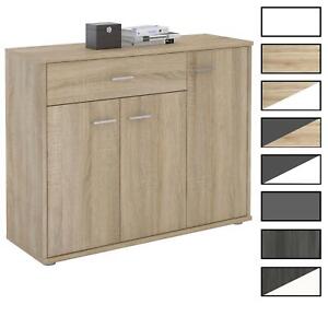 Kommode Sideboard Mehrzweckschrank , 3 Türen und 1 Schublade, 88 cm breit