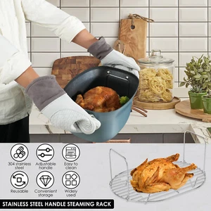 2Pcs Steam and Roast Rack for 8.5Qt Slow Cooker 304 Stainless Steel Slow KoNZC - Picture 1 of 11