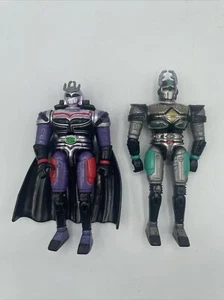 Vintage 1997 Big Bad Beetleborgs Action Figure Lot Of 2 With cape - Picture 1 of 13