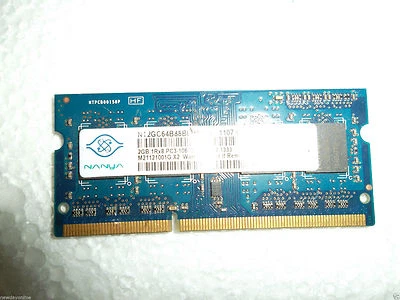 Nanya Notebook Memory 2GB 1Rx8 PC3-10600S 1333MHz 204-Pin CL9 NT2GC64B88B0NS-CG - Image 1 of 4