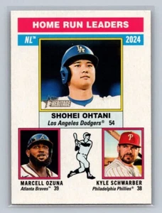 2025 Topps Heritage #193 Shohei Ohtani NL Home Run Leaders - Picture 1 of 2