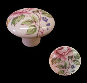 Paquete de diseño de pillas de puerta de armario de porcelana blanca Michelle Rose de 5,10,20,50 - Imagen 1 de 1