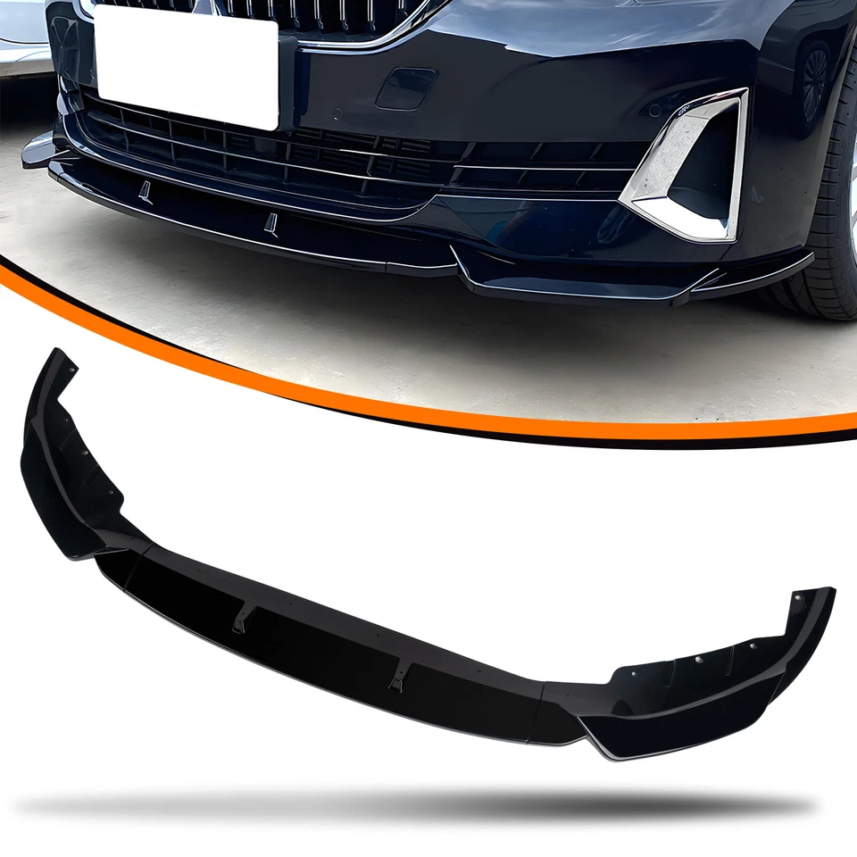 Front Bumper Lip for 2021+ BMW G30 G31 530i 540i 530e Base Sedan Glossy Black Foto 1 de 4