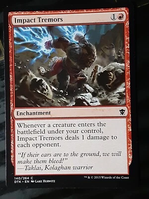 Impact Tremors , Dragons of Tarkir , Near Mint , MTG, FREE SHIPPING - Image 1 of 2
