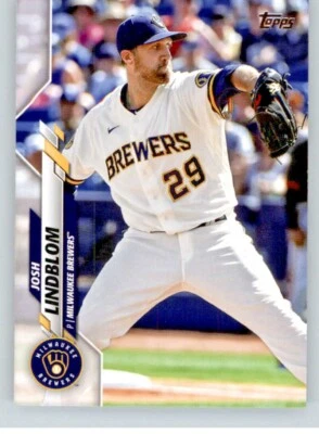 2020 TOPPS BASEBALL UPDATE JOSH LINDBLOM MILWAUKEE BREWERS #U-41 SHIPS FREE - Image 1 of 2