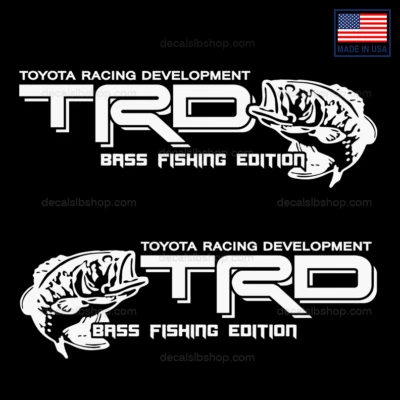 TRD Bass Fishing Off Road Sport Decal Tacoma Tundra Truck Decals Vinyl Sticker - Image 1 of 4