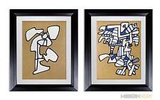 2 Jean Dubuffet LITHOGRAPH Limited EDITION - VAcuum Forms (set of 2) + FRAME