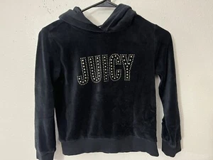 Juicy Couture Girls Black Pullover Hoodie Size 8/10 - Picture 1 of 4