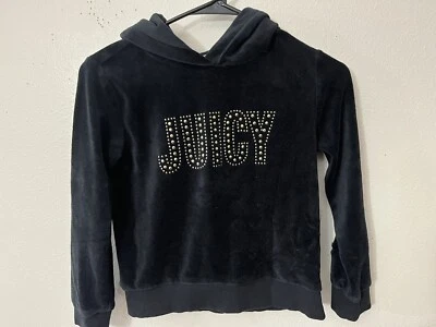 Juicy Couture Girls Black Pullover Hoodie Size 8/10 - Image 1 of 4