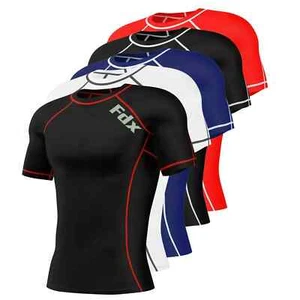 Mens Gym T-Shirt Active Performance Wicking Cool Running Top Fitness Breathable - Picture 1 of 17