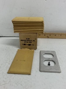 Vintage Allied Mounded Products Electric Outlet Cover 9320 Gray NOS (9) A021 - Picture 1 of 6