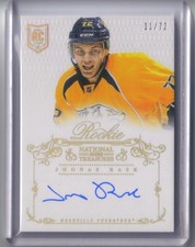 JOONAS RASK 2013-14 PANINI NATIONAL TREASURES RAINBOW AUTO 11/72 PREDATORS