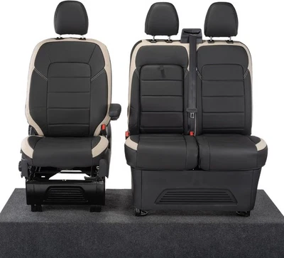Ford Transit Custom Seat Covers Waterproof Leather Seat Cover 2023 onwards - Image 1 of 4