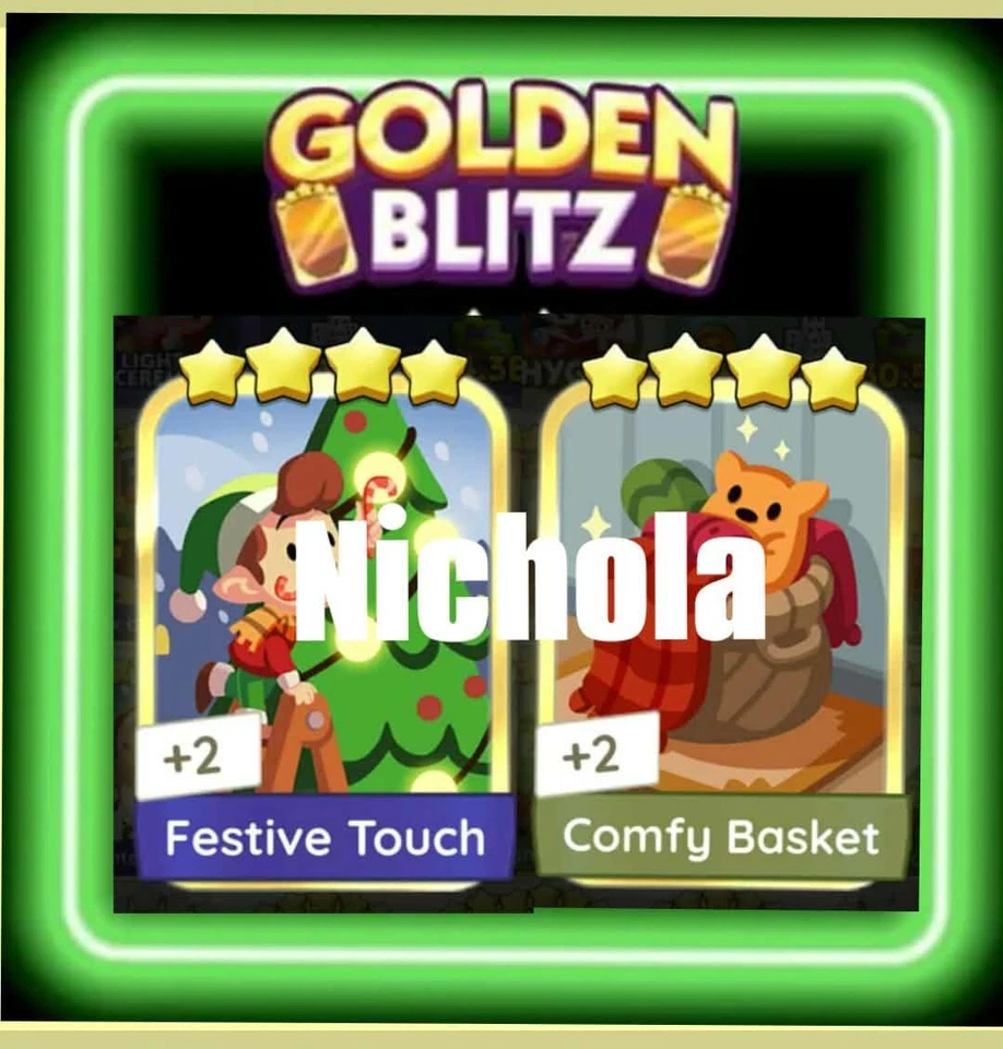 1 x Festive Touch & 1 x Comfy Basket ( monopo_ly_go goldenblitz ) instant sent - Image 1 of 1
