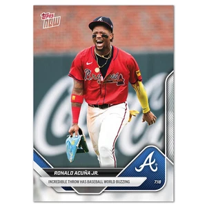 Ronald Acuña Jr. Amazing Throw - 2025 MLB Topps AHORA - Tarjeta 436 Preventa - Imagen 1 de 2