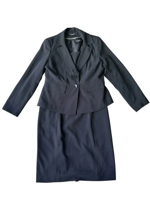 Debenhams collection Black Spotted suit Single Breasted Jacket (16) & Dress (14) - image 1 of 4