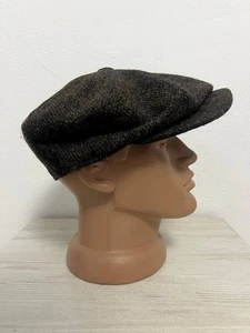 Men Asos Harris Tweed Flat Cap Hat Wool Size M/L - Picture 1 of 8