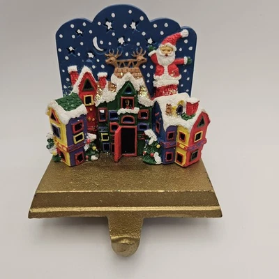 1995 Vintage Oficina de Férias Ferro Fundido Suporte de Meia de Natal - Imagem 1 de 4