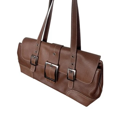 Bolso de hombro Y2K Maxx New York marrón con hebilla | Ambiente de principios de la década de 2000 Foto 1 de 4