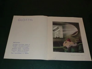 WATERCOLOR - J. TOUCHET - THE VOICE OF HIS HEART.GLOTTYL - DENIS LABORATORY - Picture 1 of 3
