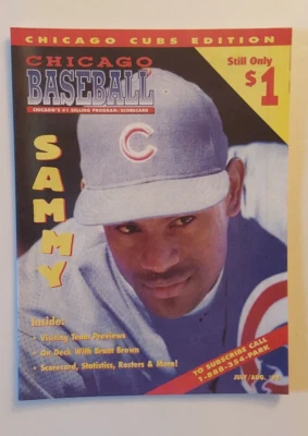 Sammy Sosa 1998 Chicago Cubs Edition Program/Scorecard July/August - Image 1 of 2