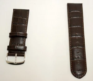 Neu Elysee Uhrenband Uhrenarmband 195mm lang Leder dunkelbraun 24mm E615 - Picture 1 of 2
