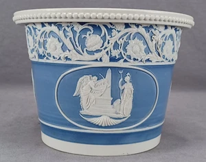 Chetham & Woolley Lord Nelson Sprig Molded Blue & White Cachepot Circa 1809-1815 - Picture 1 of 13