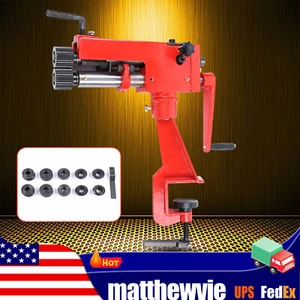 Máquina rotativa de rodillos de cuentas de fabricación de chapa de 7 pulgadas RM-08 calibre 22 con 6 troqueles - Imagen 1 de 16
