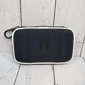 Nintendo DS Carrying Travel Case Black White Zip Around with Cartridge Slots - Picture 1 of 8