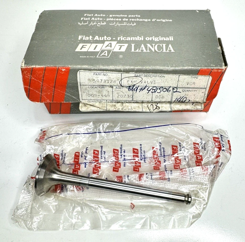 Genuine OEM FIAT 128 X1/9 Exhaust Valve 5973128 / 4315062 - NOS VINTAGE - Image 1 of 4