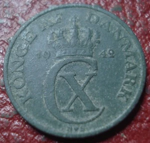 1942 DENMARK 2 ORE IN FINE-VF CONDITION - Picture 1 of 2