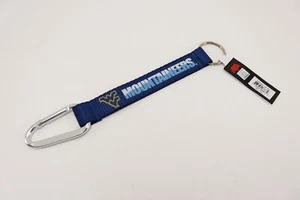 West Virginia WVU Mountaineers Nylon Keychain with Key Ring and Carabiner Hook - Picture 1 of 3