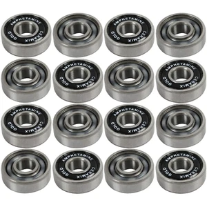 Juego de 16 rodamientos de velocidad de patín en línea de anfetamina de cerámica prelubricada dorada - Imagen 1 de 4