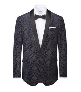 Skopes Hombre Talla Grande Suave Toque Motivo Cachemira Chaqueta Tieston IN Navy - Imagen 1 de 17