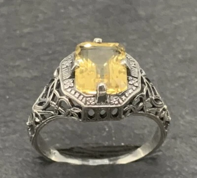 Citrin  Ring   925er Silber   Gr. 56 - Bild 1 von 4