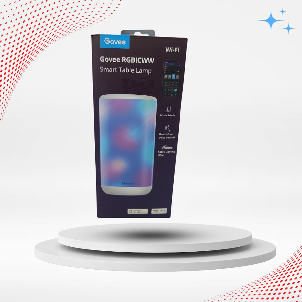 Govee RGBIC Smart Table Lamp Voice Control Alexa - Wi-Fi -Hands H6052