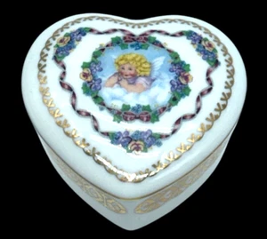Vintage, 1989 Heritage House Classics, Fine Porcelain, Angel Music Box "Misty" - Picture 1 of 6