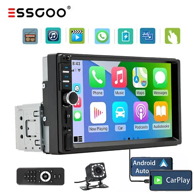 7" Autoradio Navi Kamera 1 DIN Radio Bluetooth AUX FM CarPlay Android Auto +KAM - Bild 1 von 4